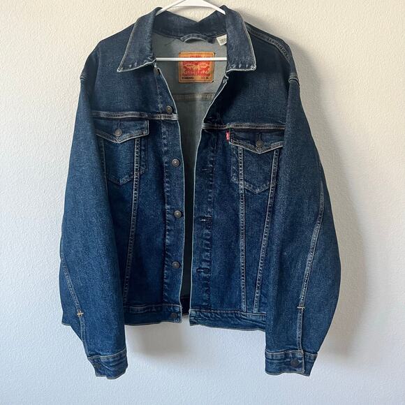 Levi Strauss & Co Men's Standard Dark Wash Denim Jean Jacket EUC | Size Men's XL - Picture 2 of 10